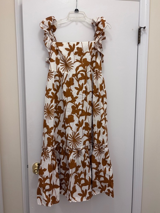 Petal & Pup Dresses & Skirts - Petal and Pup White and Dark Orange/Brown Floral Sundress